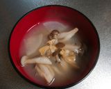 簡単☆きのことアサリの味噌汁作り方5写真