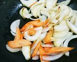自家製焼き肉のタレ玉ねぎと豚ロース炒め物作り方2写真