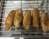 冷凍鶏皮餃子を少量油で揚げちゃいました作り方7写真