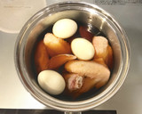 超簡単♡手羽先と卵のはちみつポン酢煮♪作り方1写真