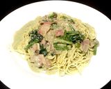 豆乳で作るベーコンのバジルクリームパスタ作り方8写真