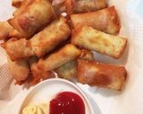 ワンタン、餃子の皮でソーセージチーズ巻き作り方11写真