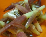 茎みょうがの梅肉漬け作り方1写真