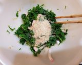 簡単！わさび菜とかまぼこのゴマ和え作り方4写真