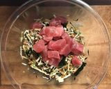 九条ねぎたっぷりマグロ納豆海藻大根サラダ作り方4写真