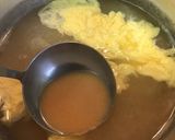 菜の花と小えびのかき玉味噌汁作り方3写真