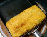 ずわい蟹缶詰とネギ入り玉子焼き作り方2写真