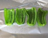 ピーマンのピラフ詰めチーズ焼き作り方2写真
