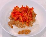ダイエット朝食！豆腐の納豆卵がけ！作り方3写真