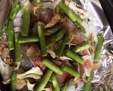 材料5つ★厚切り鮭とアスパラの味噌焼き作り方4写真