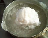 鶏つくねバーグ　茹でメレンゲ乗せ作り方3写真