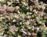 パクチーとフェンネルの薔薇餃子(鶏肉)作り方2写真