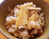 竹の子・わかめ・マイタケの炊き込みご飯作り方5写真