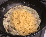 キノコとパセリのアンチョビクリームパスタ作り方11写真