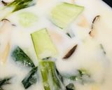 楽々☆チンゲン菜とキノコのクリームスープ作り方4写真
