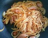ふわふわオムレットひやむぎ〜ナポリタン風作り方3写真