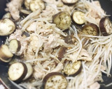 鶏肉とナスともやしの照り焼き煮作り方4写真