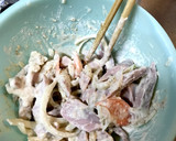 魚肉ソーセージと玉ねぎのかき揚げ作り方1写真