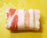 豚ばら薄切り肉巻き！豆腐の焼肉のたれ焼き作り方5写真