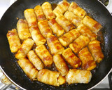 豚ばら薄切り肉巻き！豆腐の焼肉のたれ焼き作り方12写真