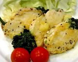 鶏ムネ肉の春菊チーズはさみ焼き♪ヘルシー作り方12写真