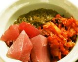 マグロとメカブとキムチ(๑•̀.•́ฅ✧作り方3写真