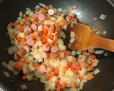 とうちゃんのチャーハン、ソーセージ香味ぺ作り方6写真