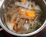 冷凍根菜で簡単10分酒粕入り豚汁作り方1写真