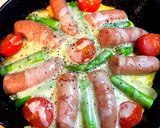 スキレット ソーセージとアスパラチーズ作り方12写真