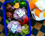 キャラ弁 お赤飯おにぎりの桜弁当♡作り方5写真