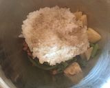 納豆とリンゴのほうれん草ご飯作り方3写真