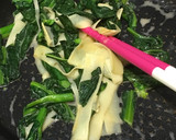 たけのこの姫皮と菜花のごまドレ炒め作り方3写真