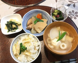 たけのこの姫皮と菜花のごまドレ炒め作り方4写真