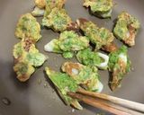 七味マヨで♪ちくわとあおさの落とし焼き作り方4写真