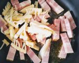菜の花と筍と桜エビの春の味スパゲッティー作り方1写真