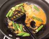 アスパラと塩昆布の卵炒り作り方3写真