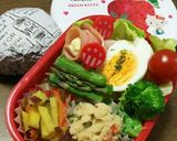 運動会お弁当にアスパラをさしただけ作り方4写真