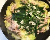 春キャベと豚しゃぶ肉の簡単白だしさっと煮作り方5写真