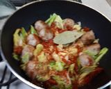 春キャベツとミートボールのトマト煮作り方6写真
