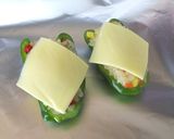 ピーマンのピラフ詰めチーズ焼き作り方4写真