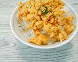 朝ごはんに♡炒り卵だけご飯♡作り方3写真