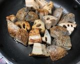 蓮根の甘辛焼き作り方2写真
