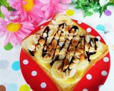 チョコバナナカスタードトースト❤作り方3写真