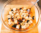 あっさり！ピータン豆腐丼作り方1写真