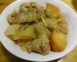 鶏もも肉とりんごの煮込み作り方6写真