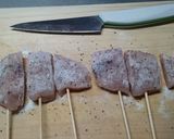 かじきまぐろの居酒屋ピザ串作り方3写真
