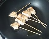 かじきまぐろの居酒屋ピザ串作り方4写真
