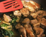 ほうれん草ともも肉の照り焼き炒め作り方5写真