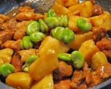 鶏肉と新じゃがの煮物カレー風味　作り方5写真