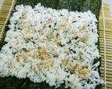 やみつきご飯巻き♥葉わさびと山ごぼう作り方10写真